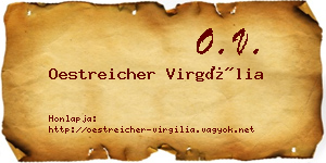 Oestreicher Virgília névjegykártya